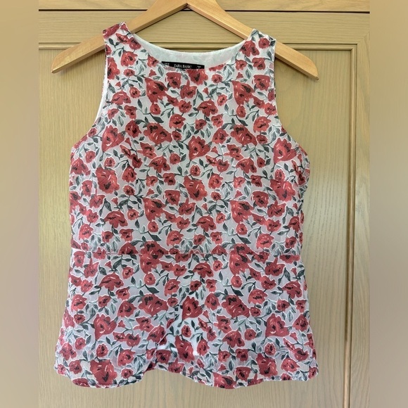 Zara Basic Sleeveless Pullover Floral Peplum Top / Lined / XSmall - Picture 1 of 12